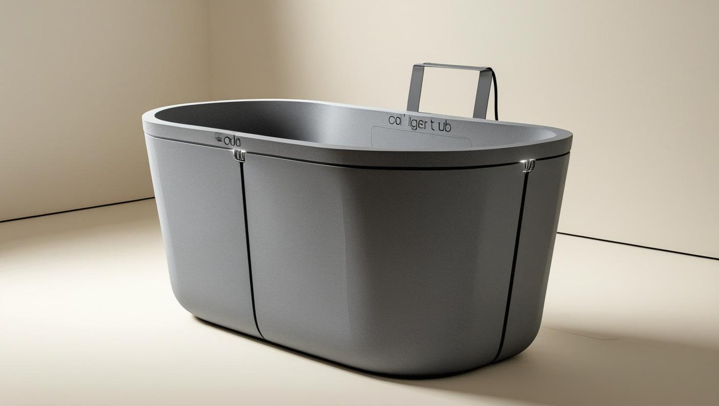 Modern Oval Gray Cold Plunge Tub