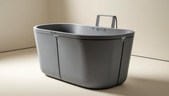 Modern Oval Gray Cold Plunge Tub